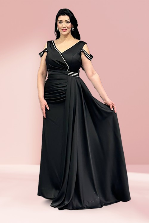 Saten Özel İşlemeli Abiye